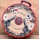 MED HILASON HORSE PINK MOLDED HEAVY DUTY ABS ROPE CAN CROSS GUN LEATHER TRIM