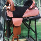 HILASON WESTERN LEATHER TREELESS TRAIL PLEASURE HORSE SADDLE
