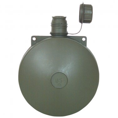 FOX OUTDOOR GI PLASTIC ROUND 2 QT. CANTEEN WATER BOTTLE OLIVE DRAB