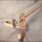 GH200-F HILASON TAN PADDED GENUINE LEATHER SMALL GUIDE DOG HARNESS WITH HANDLE