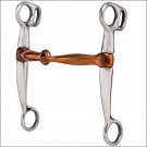 HILASON CHROME PLATED MALLEABLE IRON BREAKING HORSE BIT COPPER SNAFFLE MOUTH