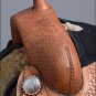 TO100A- HILASON TREELESS WESTERN TRAIL TAN BARREL RACING SADDLE 15