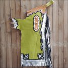 CH218V1-F HILASON BULL RIDING DARK LIME GREEN SMOOTH LEATHER RODEO WESTERN CHAPS