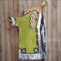 CH218V1-F HILASON BULL RIDING DARK LIME GREEN SMOOTH LEATHER RODEO WESTERN CHAPS