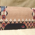 FEP282 HILASON WESTERN NEW ZEALAND WOOL HORSE SADDLE BLANKET BEIGE BLACK CRIMSON