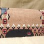 FEP282 HILASON WESTERN NEW ZEALAND WOOL HORSE SADDLE BLANKET BEIGE BLACK CRIMSON