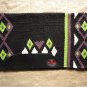 FEP124 HILASON WESTERN NEW ZEALAND WOOL HORSE SADDLE BLANKET BLACK GREEN PURPLE