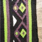 FEP124 HILASON WESTERN NEW ZEALAND WOOL HORSE SADDLE BLANKET BLACK GREEN PURPLE