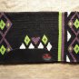 FEP124 HILASON WESTERN NEW ZEALAND WOOL HORSE SADDLE BLANKET BLACK GREEN PURPLE