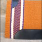 FEP251 HILASON WESTERN NEW ZEALAND WOOL HORSE SADDLE BLANKET ORANGE WHITE BLUE