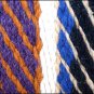 FEP251 HILASON WESTERN NEW ZEALAND WOOL HORSE SADDLE BLANKET ORANGE WHITE BLUE