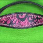 HILASON WESTERN LEATHER HORSE BRIDLE HEADSTALL BLACK MAGENTA SWIRLS