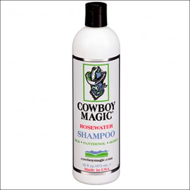 COWBOY MAGIC CONCENTRATE HORSE TACK ROSEWATER SHAMPOO 16 OZ
