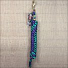 PURPLE BLACK GREEN WEAVER TACK HORSE POLY LEAD ROPE W/ SOLID BRASS 225 SNAP