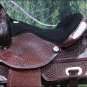TO100M-A HILASON MAHOGANY TREELESS WESTERN TRAIL BARREL RACING SADDLE 14"