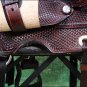 TO100M-A HILASON MAHOGANY TREELESS WESTERN TRAIL BARREL RACING SADDLE 14"