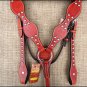 NEW HILASON WESTERN LEATHER HORSE BRIDLE HEADSTALL BREAST COLLAR MAHOGANY A309M
