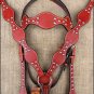 NEW HILASON WESTERN LEATHER HORSE BRIDLE HEADSTALL BREAST COLLAR MAHOGANY A309M
