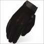 05 SIZE HERITAGE CROCHET RIDING GLOVES HORSE EQUESTRIAN BLACK