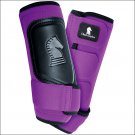 MEDIUM CLASSIC EQUINE CROSSFIT NEOPRENE HORSE FRONT LEG BOOTS PAIR PURPLE