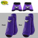 SMALL PURPLE RELENTLESS TREVOR BRAZILE FRONT REAR SPORT BELL BOOT 6 PACK HORSE