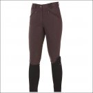 30" HORZE ACTIVE WOMENS COTTON ELASTIC LEATHER FULL SEAT RIDING BREECHES BROWN
