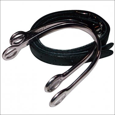 KORSTEEL POW TOM THUMB MEN SPURS WITH STRAPS 1/4"" NECK