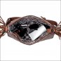 AMERICAN WEST BANDANA SIOUX ZIP TOP LADIES SHOULDER HAND BAG SILVER SPOTS BLACK