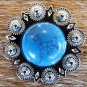 TURQUOISE STONE BLING BERRY CONCHO LEATHER HORSE SADDLE TACK BELT
