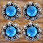 TURQUOISE STONE BLING BERRY CONCHO LEATHER HORSE SADDLE TACK BELT