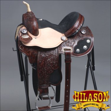 T203DB-F HILASON FLEX-TREE WESTERN BARREL RACING TRAIL PLEASURE RIDING SADDLE 15