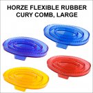 LARGE HORZE WESTERN TACK FLEXIBLE RUBBER HORSE TRANSPARENT CURRY COMB