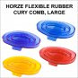 LARGE HORZE WESTERN TACK FLEXIBLE RUBBER HORSE TRANSPARENT CURRY COMB