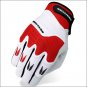 07 SIZE HERITAGE POLO PRO HORSE RIDING EQUESTRIAN PADDED GLOVE WHITE RED