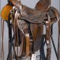 WD077ADB-F HILASON BIG KING HIGH BACK WESTERN WADE RANCH ROPING COWBOY SADDLE 16