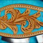 NEW HILASON LEATHER HORSE BRIDLE HEADSTALL BREAST COLLAR WESTERN TURQUOISE INLAY