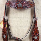 HILASON WESTERN HORSE LEATHER BRIDLE HEADSTALL BLING CRYSTAL INLAY BROWN BLACK