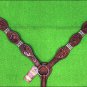 HILASON WESTERN LEATHER RAWHIDE BRAIDED HORSE HEADSTALL BREAST COLLAR MA