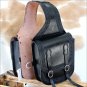 BG107BK-F HILASON WESTERN LEATHER COWBOY TRAIL RIDE HORSE SADDLE BAG BLACK
