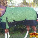 84" HILASON 1200D POLY RIPSTOP WATERPROOF HORSE WINTER BLANKET GREEN GIRRAFE