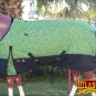 84" HILASON 1200D POLY RIPSTOP WATERPROOF HORSE WINTER BLANKET GREEN GIRRAFE