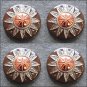 SET OF 2 THREE TONE FINISHING ROUND CONCHOS COPPER DOME SILVER AND BROWN