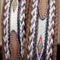 30" TONY LAMA BROWN MEN'S BADLANDS HORSE HAIR WITH RIBBON INLAY LEATHER BELT
