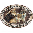 12 inch x 17 inch RIVERS EDGE HOME DECOR THE GANG'S ALL HERE TIN SIGN