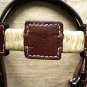 S2 HILASON WESTERN LEATHER HORSE BRIDLE HEADSTALL W/ RAWHIDE BRAIDING DARK BROWN