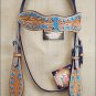 HILASON WESTERN LEATHER HORSE BRIDLE HEADSTALL TURQUOISE HAND PAINT INLAY S311
