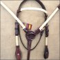 S514 HILASON WESTERN RAWHIDE BRAIDED LEATHER HORSE HEADSTALL BREAST COLLAR BROWN