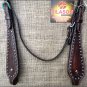 S463 HILASON WESTERN LEATHER HORSE BRIDLE HEADSTALL - DARK BROWN