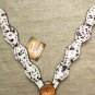 S545 NEW HILASON WESTERN COWHIDE LEATHER HORSE BREAST COLLAR TACK W/ RHINESTONES