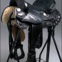 TT200BK-F HILASON FLEX-TREE BARREL RACING TRAIL WESTERN LEATHER HORSE SADDLE 16"